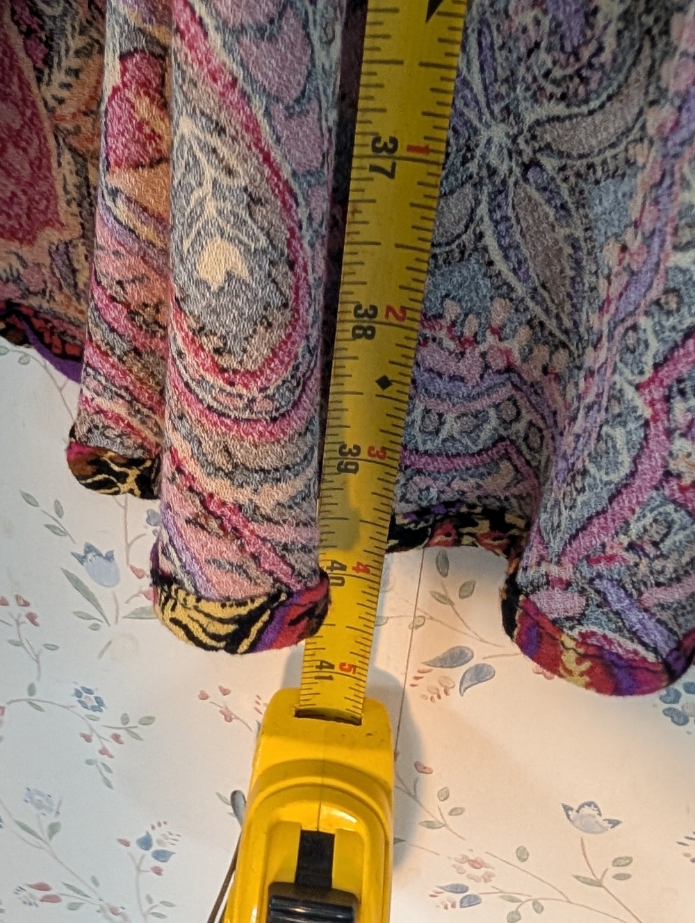 ♥️ Cynthia Rowley M Skirt Bohemian Paisley Maxi Boho Granola Festival colors - Picture 11 of 12